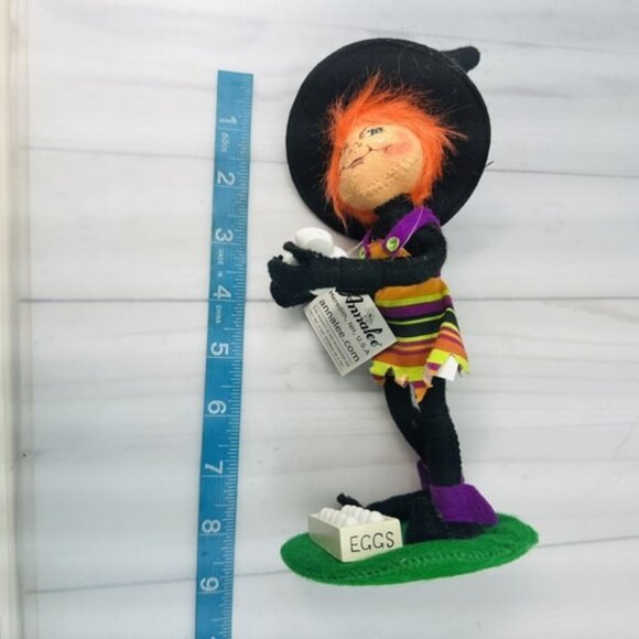 Annalee Halloween Trick or Treat 8" Witch Doll 1983 Egg Thrower - Picture 12 of 13